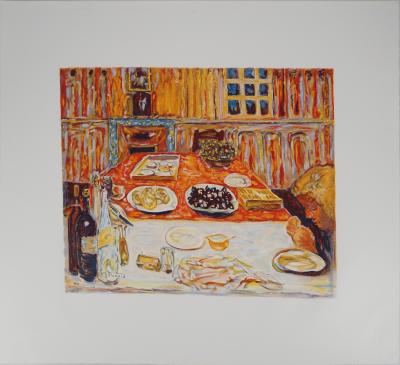 Pierre Bonnard - Le déjeuner en orange - Lithographie signée 2