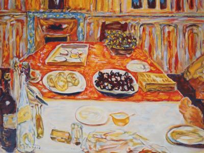 Pierre Bonnard - Le déjeuner en orange - Lithographie signée 2