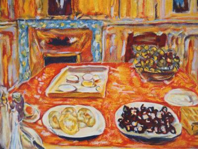 Pierre Bonnard - Le déjeuner en orange - Lithographie signée 2