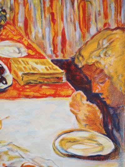 Pierre Bonnard - Le déjeuner en orange - Lithographie signée 2