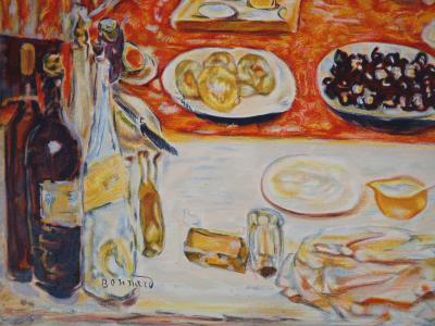 Pierre Bonnard - Le déjeuner en orange - Lithographie signée 2