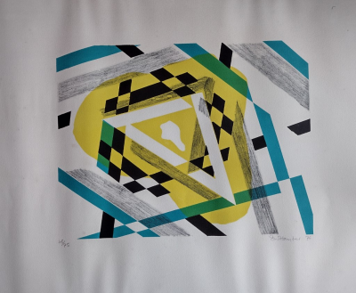 Stanley William Hayter - Triangle, 1976 - Lithographie originale en couleurs signée au crayon 2