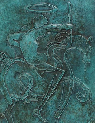 Salvador Dali - Le Cavalier noir, 1977 - Sculpture originale,signée 2