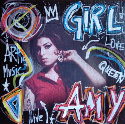 SPACO - AMY Winehouse, 2022 - Acrylique sur toile 2