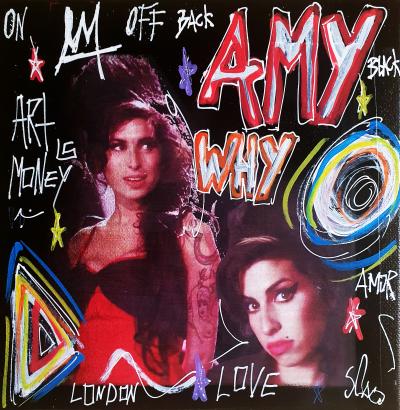 SPACO - AMY Winehouse, 2024 - peinture pop street art 2
