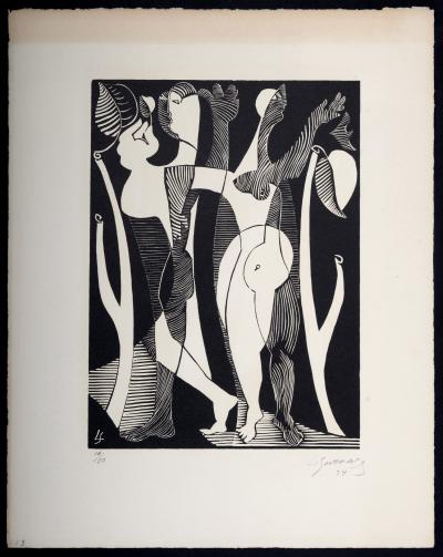Léopold SURVAGE - Composition surréaliste XXVII, 1934 - Woodcut print (Xylography) 2
