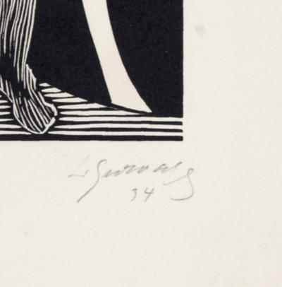 Léopold SURVAGE - Composition surréaliste XXVII, 1934 - Woodcut print (Xylography) 2