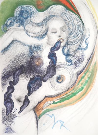 Salvador Dali - Casanova : huîtres aphrodisiaques et nu, 1967 - Gravure originale, signée 2