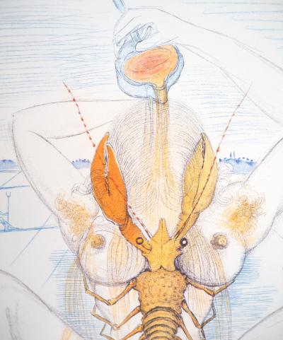 Salvador Dali - Casanova : Femme surréaliste et homard, 1967 - Gravure originale, signée 2
