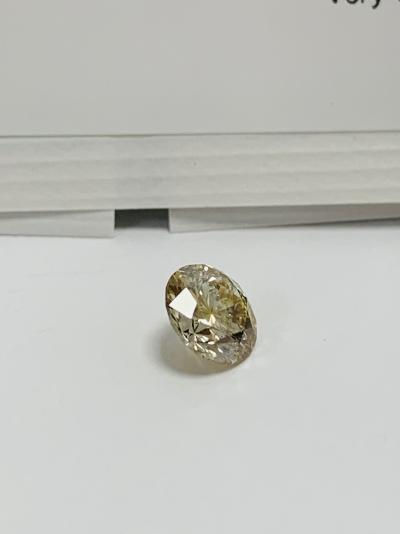 Diamant naturel taillé en brillant de 1,19 ct, brun jaune clair, pureté i1, très bonne taille, pas de traitement, certification go 2