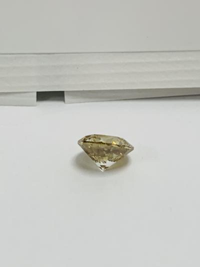 Diamant naturel taillé en brillant de 1,19 ct, brun jaune clair, pureté i1, très bonne taille, pas de traitement, certification go 2