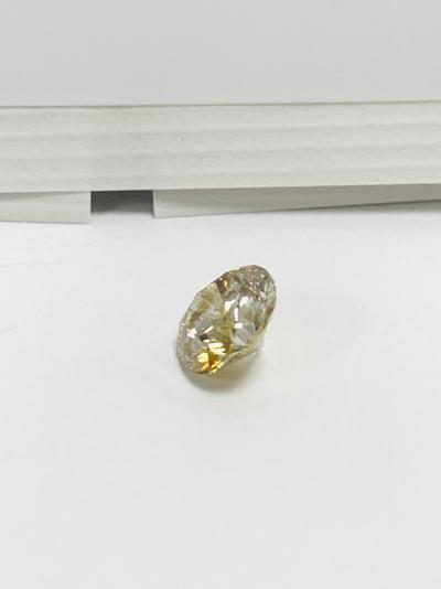 Diamant naturel taillé en brillant de 1,19 ct, brun jaune clair, pureté i1, très bonne taille, pas de traitement, certification go 2