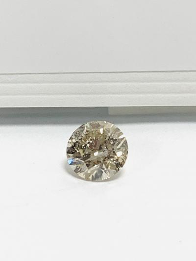 Diamant naturel taillé en brillant de 1,06 ct, brun clair, pureté i1, certification naturelle sans traitement 2