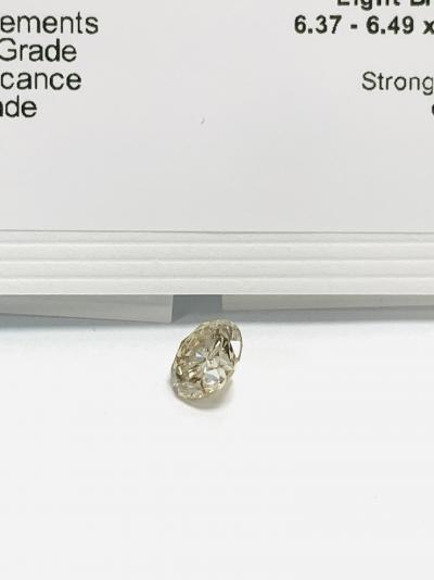 Diamant naturel taillé en brillant de 1,06 ct, brun clair, pureté si2, certification naturelle sans traitement 2