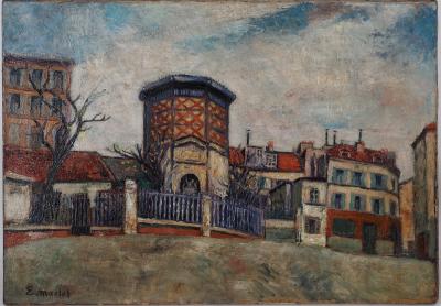 Elisée Maclet - Montmartre : La place JB Clément, c. 1940 - Huile sur toile Signée 2