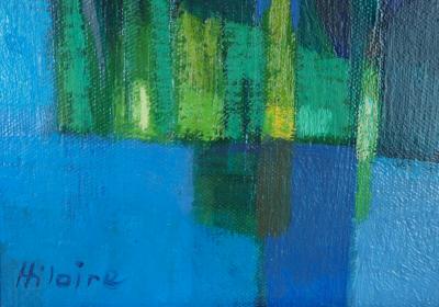 Camille Hilaire - Paysage à l’étang, 1967 - Huile sur toile signée 2
