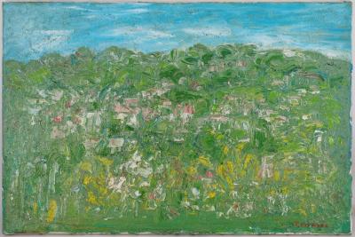 André COTTAVOZ - Paysage expressionniste, Le Brusquet - Huile sur toile signée 2