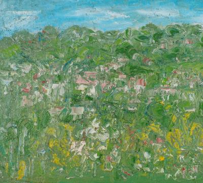 André COTTAVOZ - Paysage expressionniste, Le Brusquet - Huile sur toile signée 2