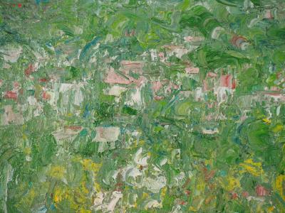 André COTTAVOZ - Paysage expressionniste, Le Brusquet - Huile sur toile signée 2