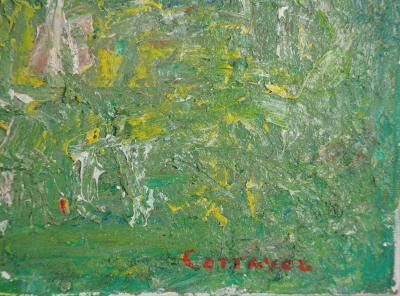 André COTTAVOZ - Paysage expressionniste, Le Brusquet - Huile sur toile signée 2