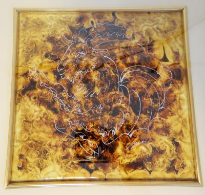Hans ERNI - Capricorne - Peinture sur céramique 2