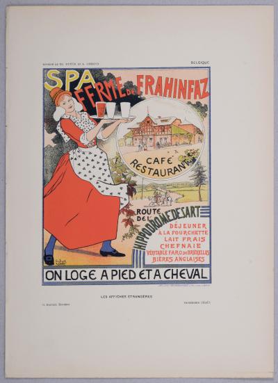 Adolphe CRESPIN & Eduard DUYCK - Les Affiches Etrangères : Spa Ferme de Frahinfaz, 1897 - Small lithograph poster 2