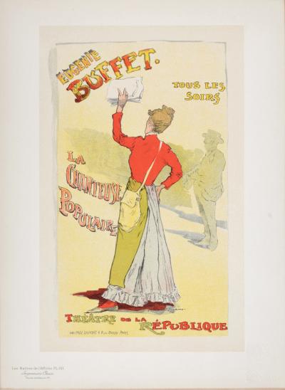 Leopold STEVENS - Les Maîtres de l'Affiche : Eugénie Buffet, La Chanteuse Populaire, 1899 - Lithographie 2
