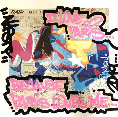 NASTY - Métro - Impression réhaussée et signée au crayon 2