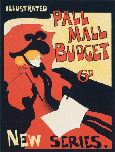 Maurice GREIFFENHAGEN - Les Affiches Etrangères : Pall Mall Budget, 1897 - Petite affiche lithographique 2