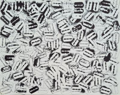 Arman - Accummulation de rasoirs - Lithographie originale signée numérotée crayon 2