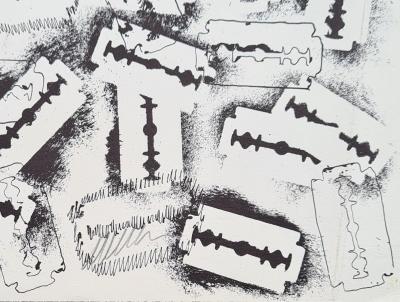 Arman - Accummulation de rasoirs - Lithographie originale signée numérotée crayon 2