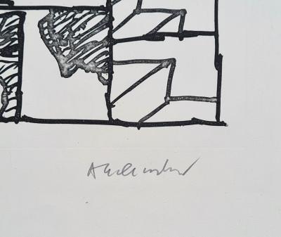 Pierre Alechinsky - Cinéma muet - Gravure originale signée numérotée crayon 2