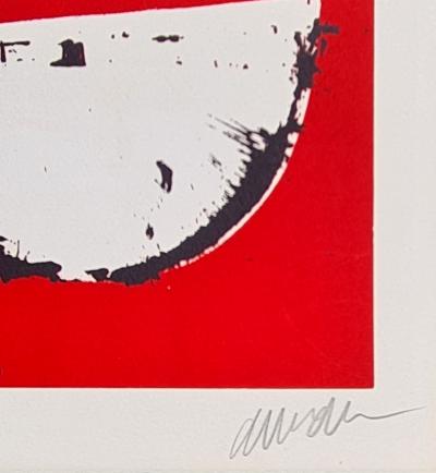 Arman - Violon rouge et bleu - Lithographie originale signée numérotée au crayon 2