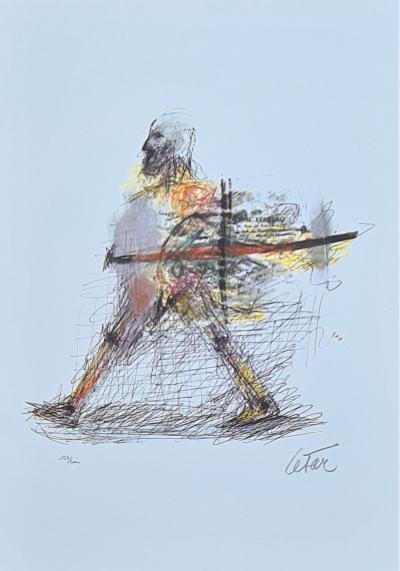 César - L'homme oiseau - Lithographie originale signée numérotée au crayon