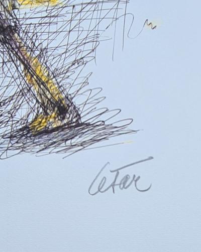 César - L'homme oiseau - Lithographie originale signée numérotée au crayon 2