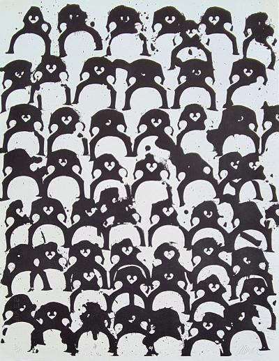Arman - Les cavaliers - Lithographie originale signée numérotée au crayon 2