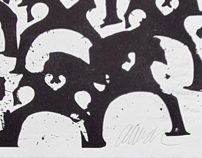 Arman - Les cavaliers - Lithographie originale signée numérotée au crayon 2