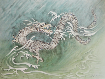 Fanfan Li 李芳芳 - Illustration pour le livre Pérégrination vers l’ouest de Wu Cheng’en, Chine, 2014 - Lithographie 2