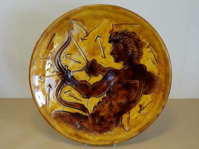 Hans ERNI - Sagittaire, 1970, Plat en céramique peint 2