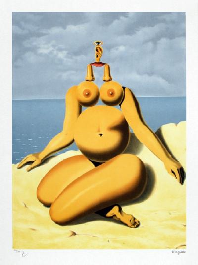 René Magritte (d'après) - La Race Blanche - Lithographie 2