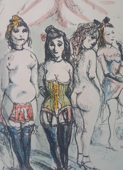 Léonard Tsuguharu FOUJITA - Quatre prostitués,1963 - Bois gravé signé au crayon 2