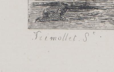 Gustave COURBET - La Marre aux Rochers,1873 - Gravure, signée 2