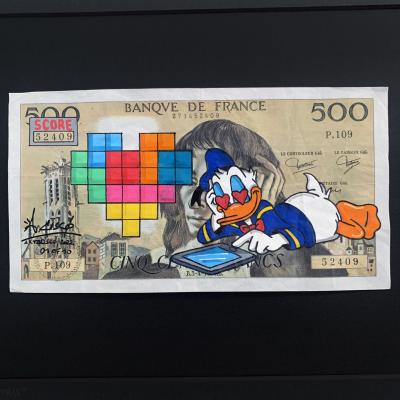 Cisco - LOVETETRIS, 2024 - Acrylique sur billet 2