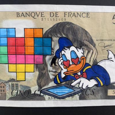 Cisco - LOVETETRIS, 2024 - Acrylique sur billet 2