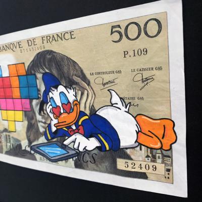 Cisco - LOVETETRIS, 2024 - Acrylique sur billet 2
