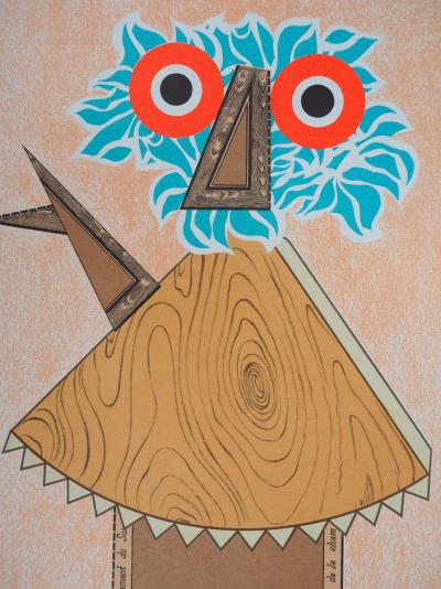 Enrico BAJ - Hibou, 1975 - Lithographie originale 2