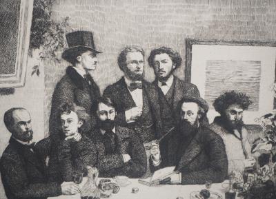 Henri FANTIN LATOUR - Un Coin de Table, 1873 - Gravure signée 2
