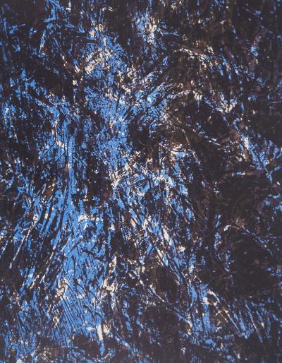 Francois FIEDLER - Composition en bleu, 1960 - Lithographie originale 2