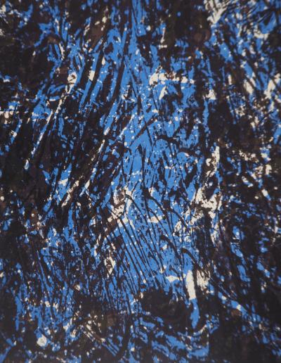 Francois FIEDLER - Composition en bleu, 1960 - Lithographie originale 2