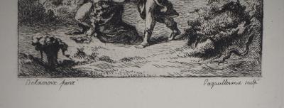 Eugène DELACROIX - Allégorie de l’Automne, 1873 - Gravure signée 2